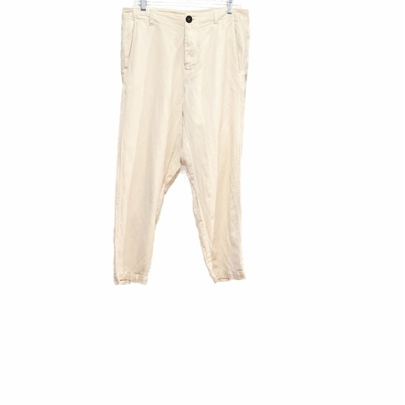 ZARA basic cotton/linen pants size large - Picture 1 of 6